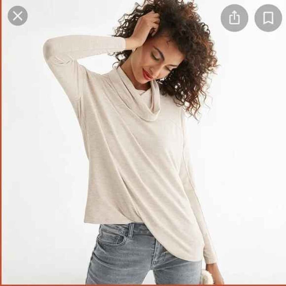 Cabi Ease Cowl Neck Oversized Top
